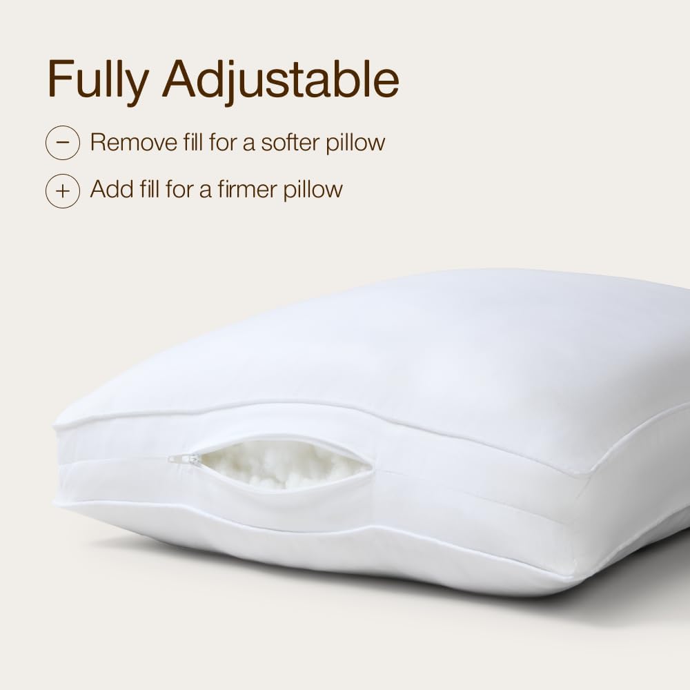 CoopSleepGoods Coop Home Goods Essence Down Alternative Pillow Set of 2, King Size, Pillows for Sleeping, Adjustable Alternative to Down Pi…