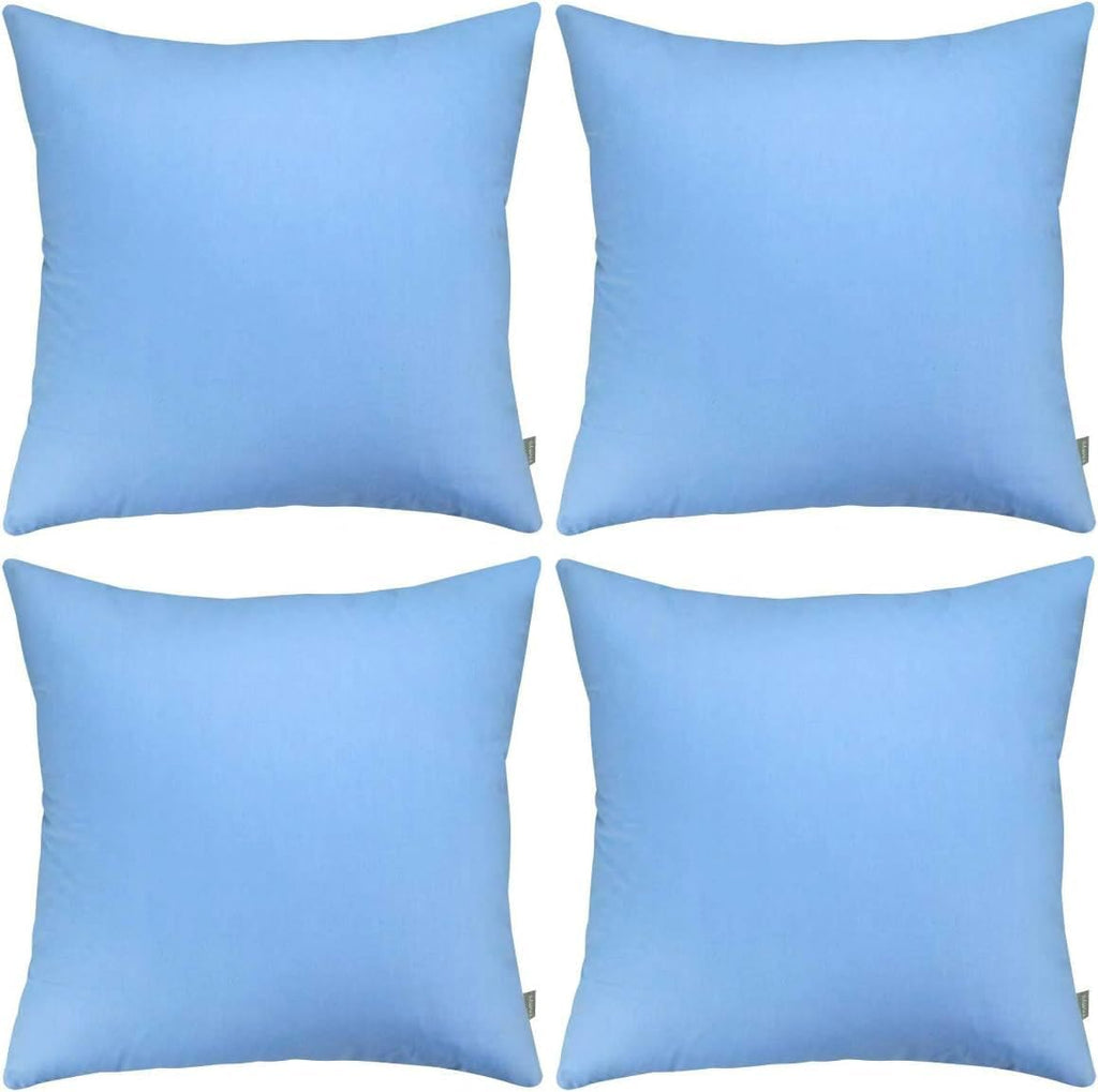 Thmyo 4-Pack 100% Cotton Comfortable Solid Decorative Throw Pillow Case, Thmyo Square Cushion Cover Pillowcase Sublimation Blank Pillow Cove…