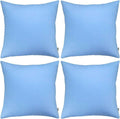 Thmyo 4-Pack 100% Cotton Comfortable Solid Decorative Throw Pillow Case, Thmyo Square Cushion Cover Pillowcase Sublimation Blank Pillow Cove…