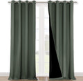 Nicetown Full Shading Curtains for Windows, Super Heavy-Duty Black Lined Blackout Curtains for Bedroom, Privacy Assured Window Treatment (D…