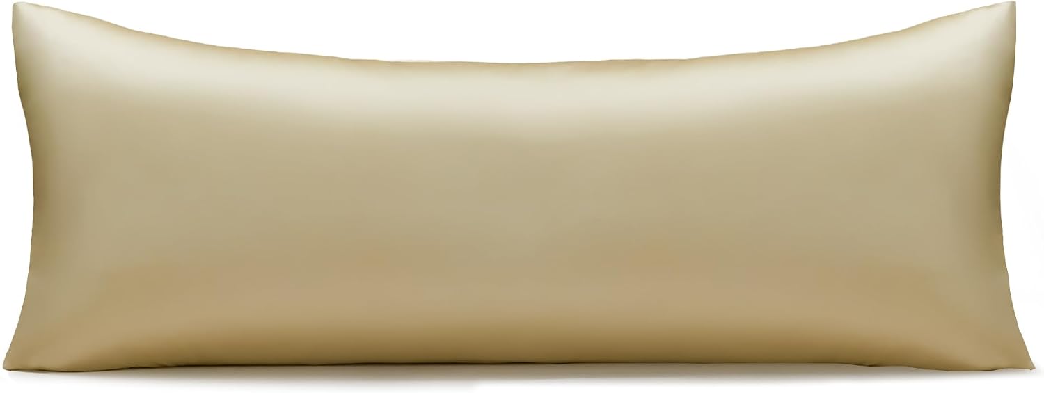 Awvco Body Pillow Cover - Cooling Silky Smooth Satin Pillowcase for Hot Sleepers, Skin & Hair Friendly- Breathable & Stretchy for Al…