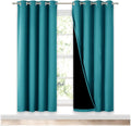 Nicetown 100% Blackout Window Curtain Panels, Full Light Blocking Drapes with Black Liner for Nursery, 72-inch Drop Thermal Insulated Drape…