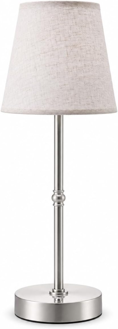 Cordless LED Table Lamp, 6000mAh Rechargeable Battery Operated Desk Lamp, 5-Level Dimming Metal Portable Nightlight for Restaurant…