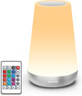 Auxmir Rechargeable LED Night Light, Touch & Remote Control Bedside Lamp with 13 Colors, 5 Brightness Levels, Portable Table Lamp for…