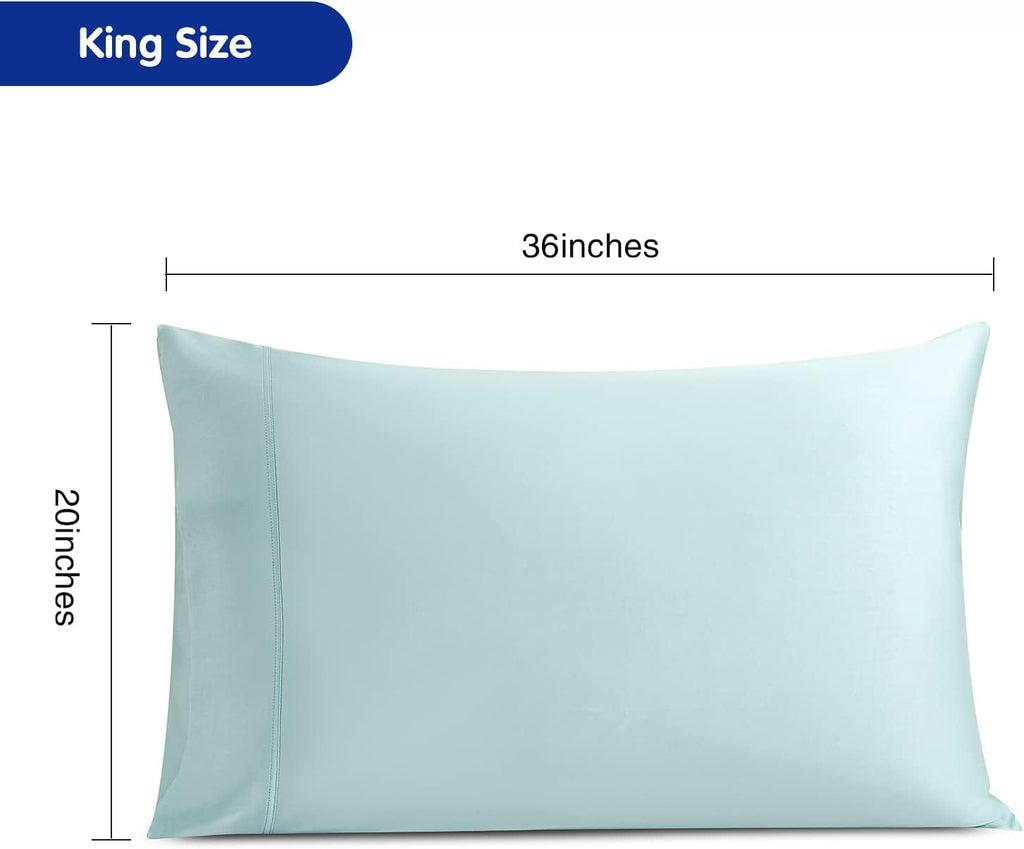 Stnomyhome 100% Eucalyptus Tencel Lyocell Cooling Pillowcase Set of 2, Moisture Wicking, Temperature Regulating, Soft &Smooth Sateen Pillow…