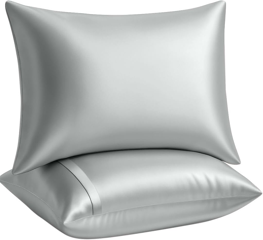 Blissford Satin Pillowcase with Zipper, for Hair and fabric comfort, Feels Soft and Cool Like a Silk Pillowcase, Satin Pillow Cases 2…