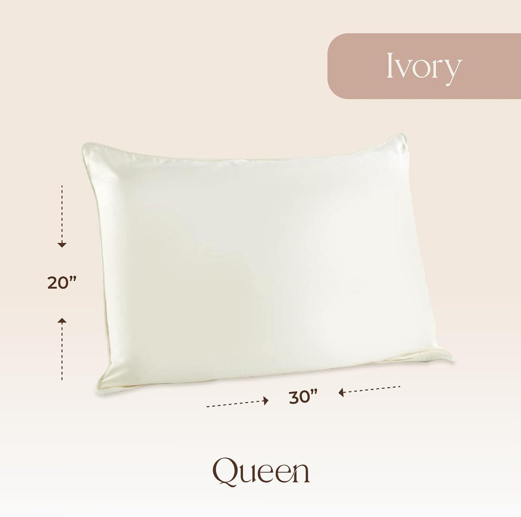 WhisperOrganics Organic Cotton Pillow Protector Queen Size - 100% Cotton GOTS Certified Pillow Case Protector with Zipper - Hypoallergenic…