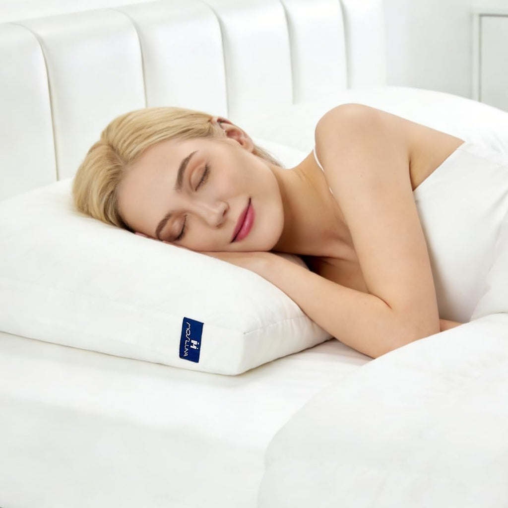Memory Foam Pillows Queen Size Set of 2, Adjustable Bed Pillow with Gusseted for Sleeping, Medium Firm Pillows 2 Pack for Side, Back or…