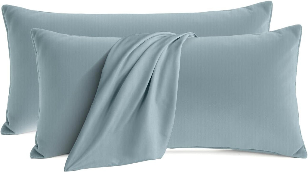 QJFabricCO Q&J Fabric Co. Bedding Pillow Cases King Size Set of 2 –Wrinkle, Fade Resistant, Soft Brushed Microfiber Pillow Cover–Envelope Pil…
