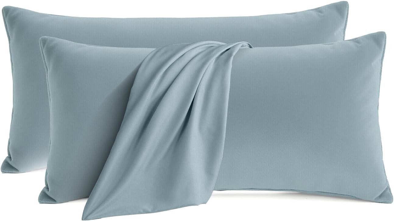 QJFabricCO Q&J Fabric Co. Bedding Pillow Cases King Size Set of 2 –Wrinkle, Fade Resistant, Soft Brushed Microfiber Pillow Cover–Envelope Pil…