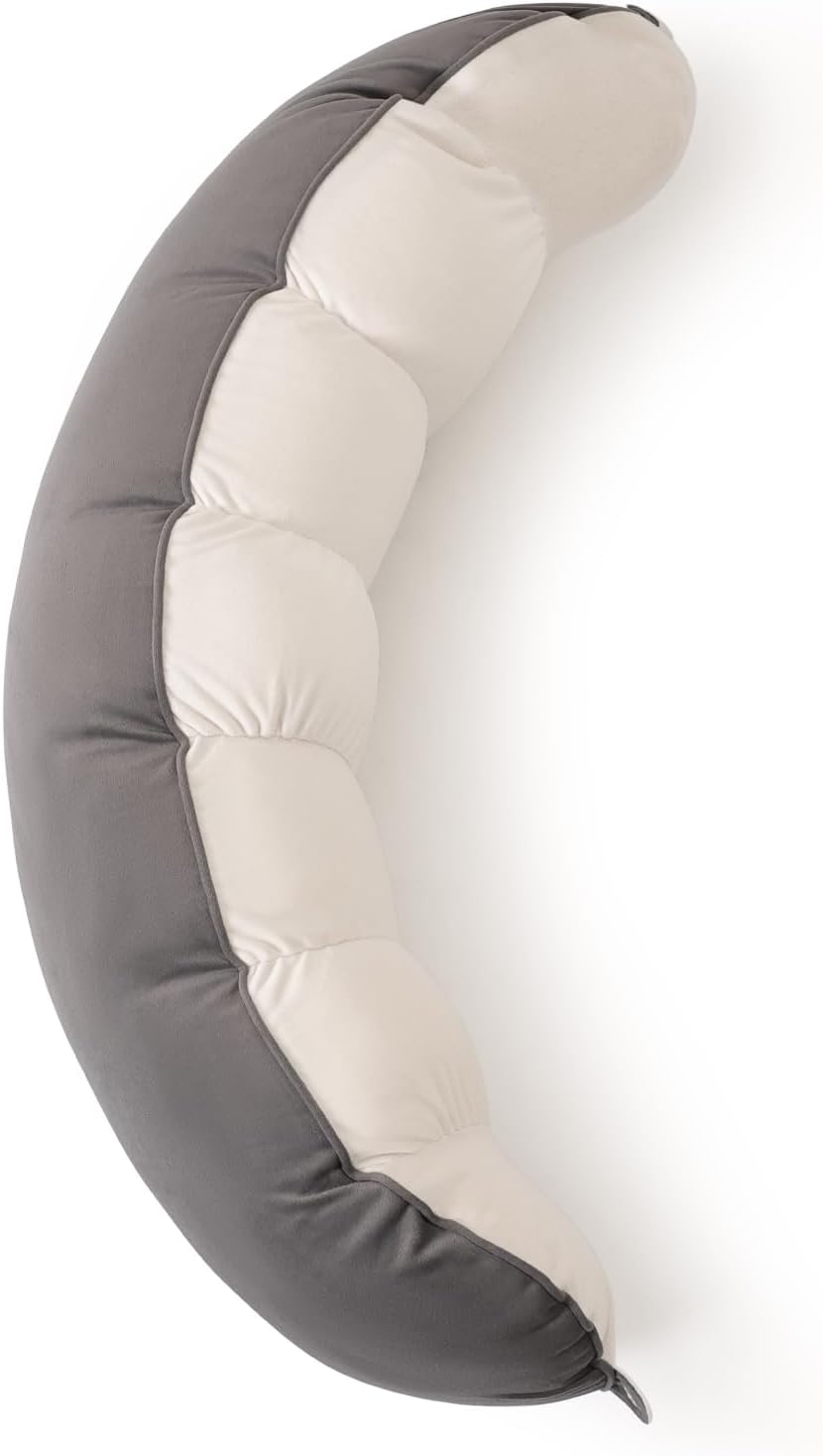 Peallow(Pat. Pend) – Long Round Body Pillow for Adults, Bolster Pillow for Sleeping, Soft and Supportive Pillow for Sleeping & Lumbar…