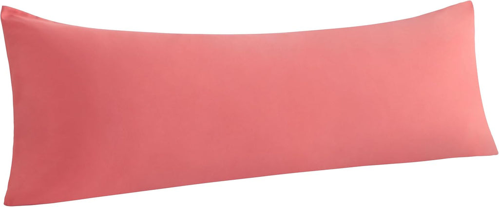 Ntbay Body Pillowcase - Brushed Microfiber 20x54 Pillowcase - Soft, Wrinkle-Free, Fade-Resistant, Stain-Resistant, Coral Pink Body Pillow C…