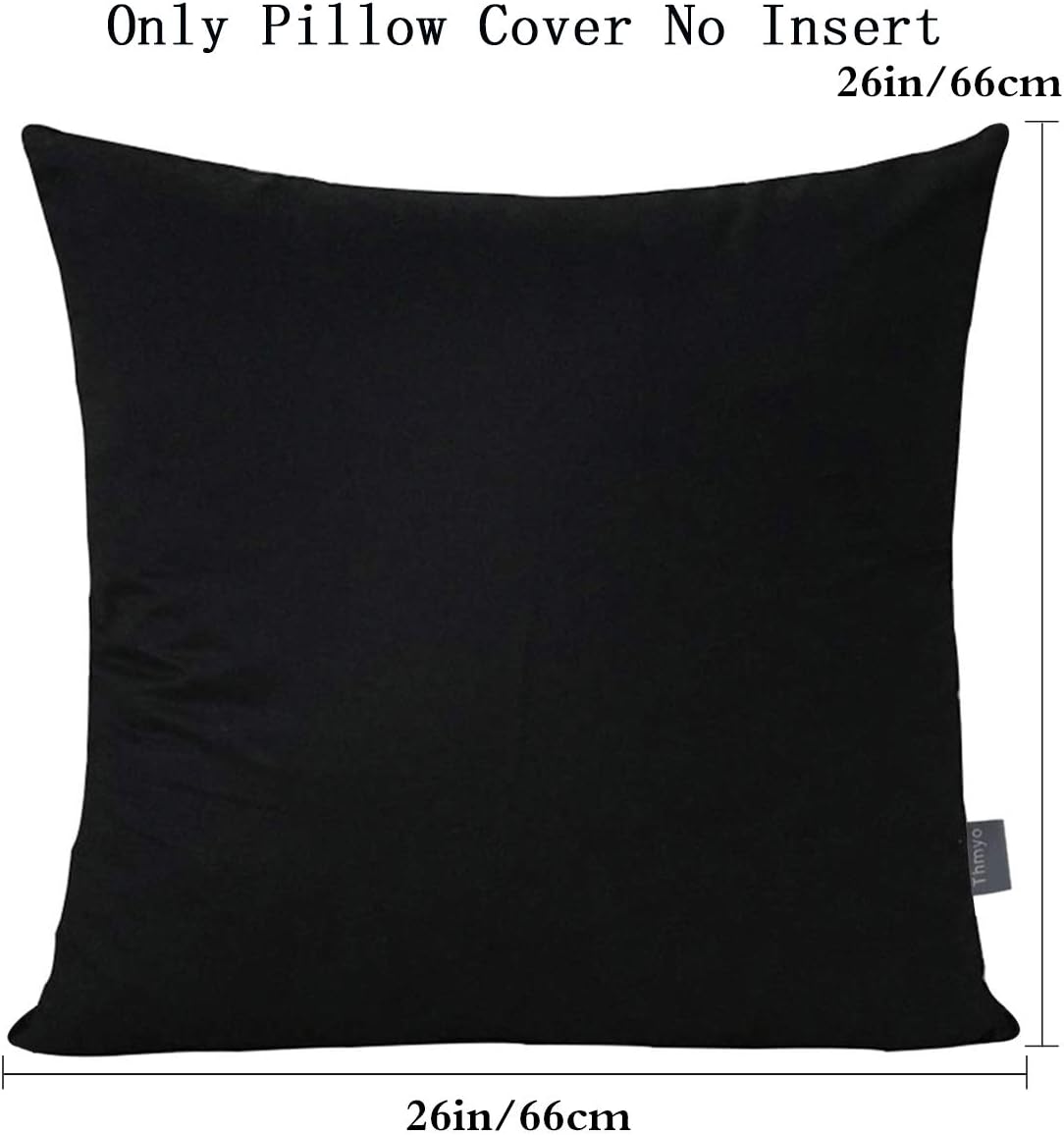 Thmyo 4-Pack 100% Cotton Comfortable Solid Decorative Throw Pillow Case Square Cushion Cover Pillowcase Sublimation Blank Pillow Covers Hal…