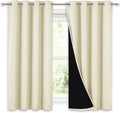 Nicetown Cold Blocking Curtains, Bedroom Full Blackout Curtain Panels, Great Job for Blocking Light, Complete Blackout Draperies with Black…