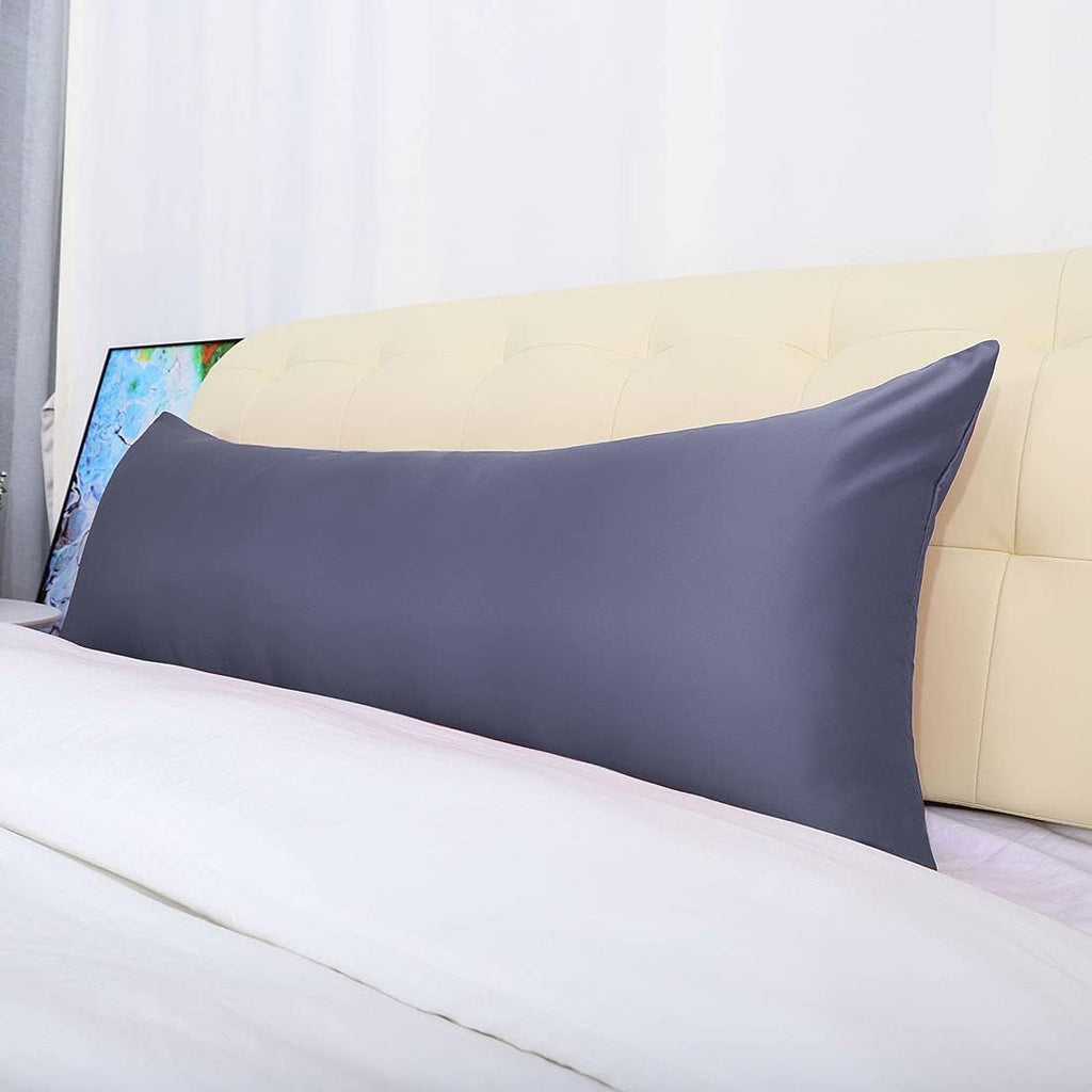 uxcell Body Pillow Cover 20x54 Inch Slate Gray Silky Satin Body Pillowcases for Hair and Skin Luxury Cooling Soft Smooth Washable