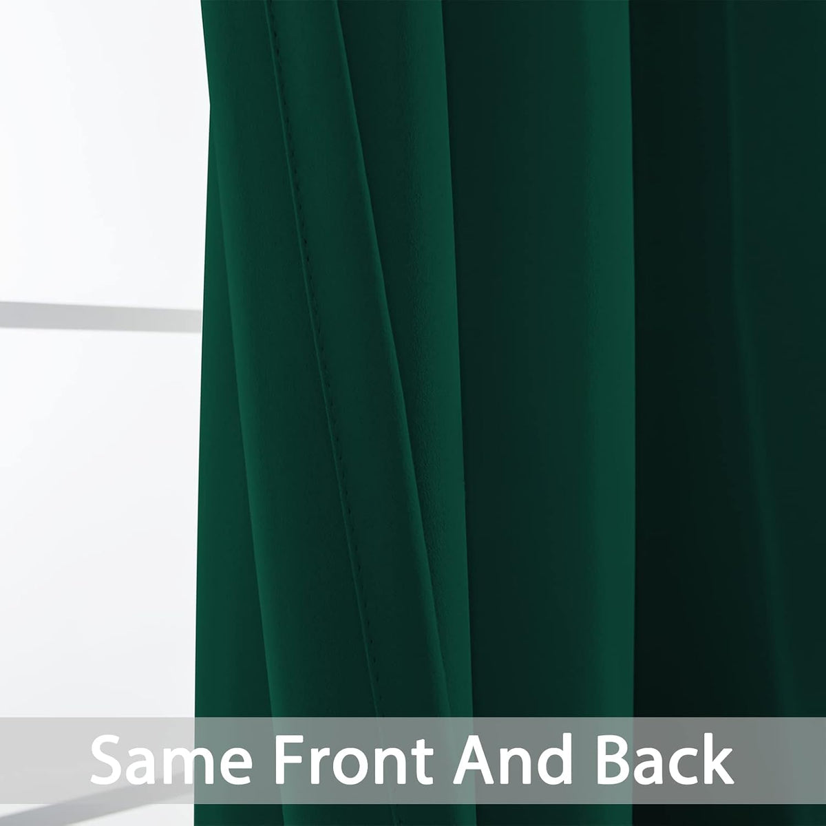 Yakamok Dark Green Blackout Curtains for Bedroom, Room Darkening Thermal Insulated Grommet Window Curtains, Light Blocking Blackout…