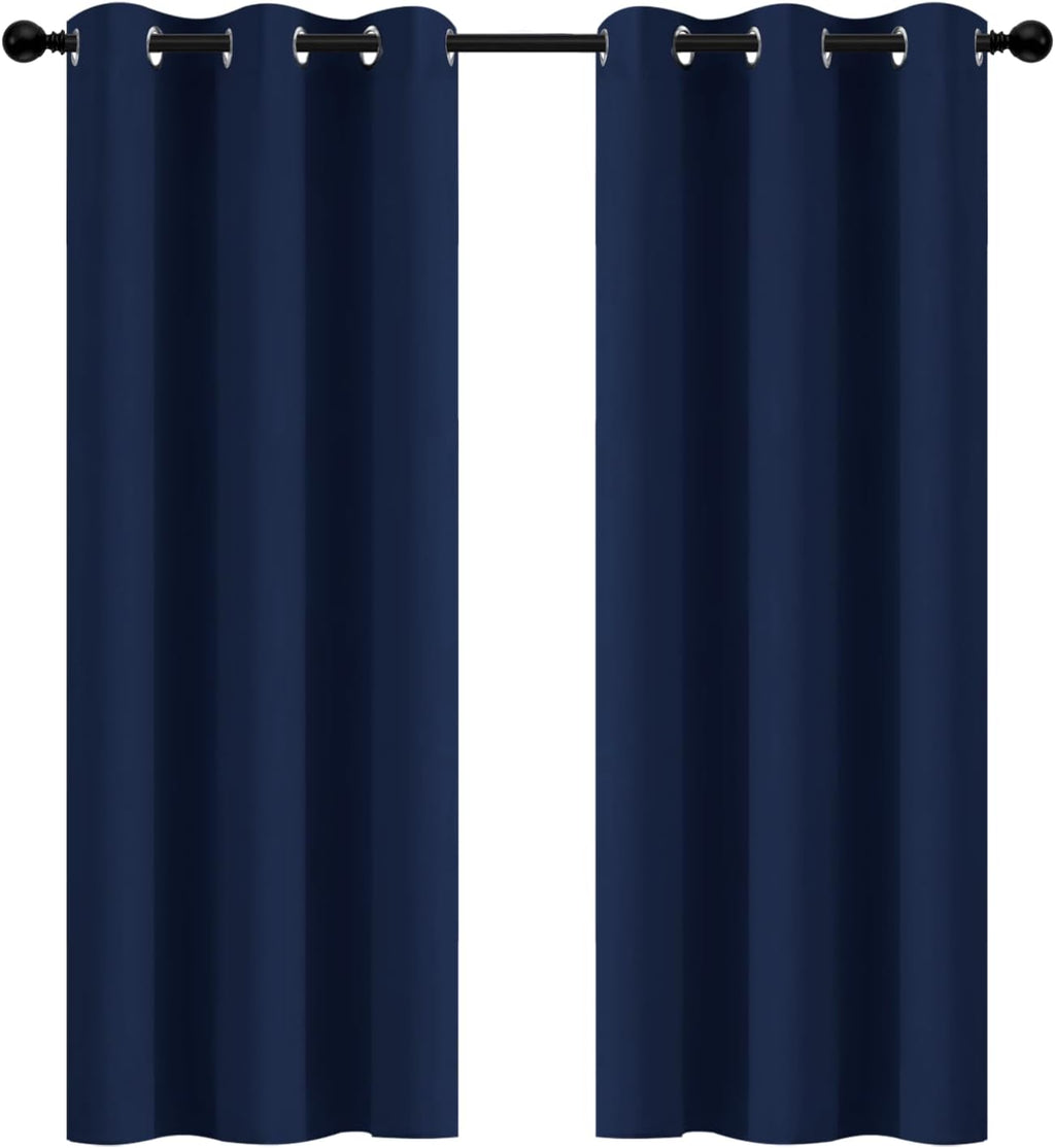 Yakamok 72 Inch Length Blackout Curtains for Bedroom, Thermal Insulated Room Darkening Grommet Top Window Drapes for Living Room,42W x…