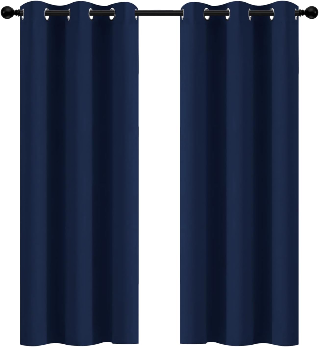 Yakamok 72 Inch Length Blackout Curtains for Bedroom, Thermal Insulated Room Darkening Grommet Top Window Drapes for Living Room,42W x…