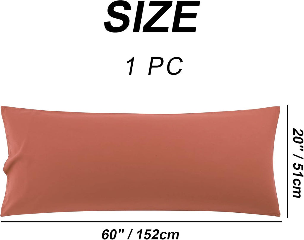uxcell 100% Microfiber Body Pillow Cover | 1800 Thread Count Pillowcase | Soft Pillow Case with Envelope Closure | 90 GSM Ployester | No Wr…
