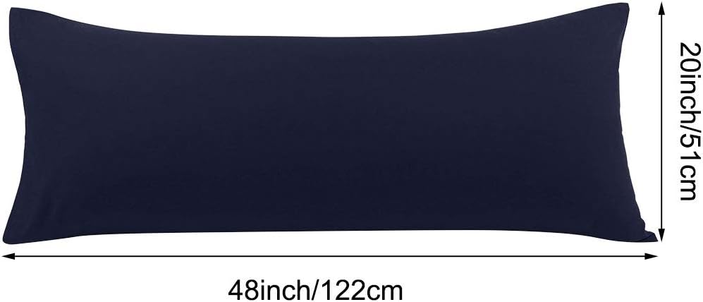 PiccoCasa Pillowcase with Zipper Closure, 110 GSM Brushed Microfiber Body Pillow Cover, Breathable Soft Long Pillow Cases for Body Pillows…