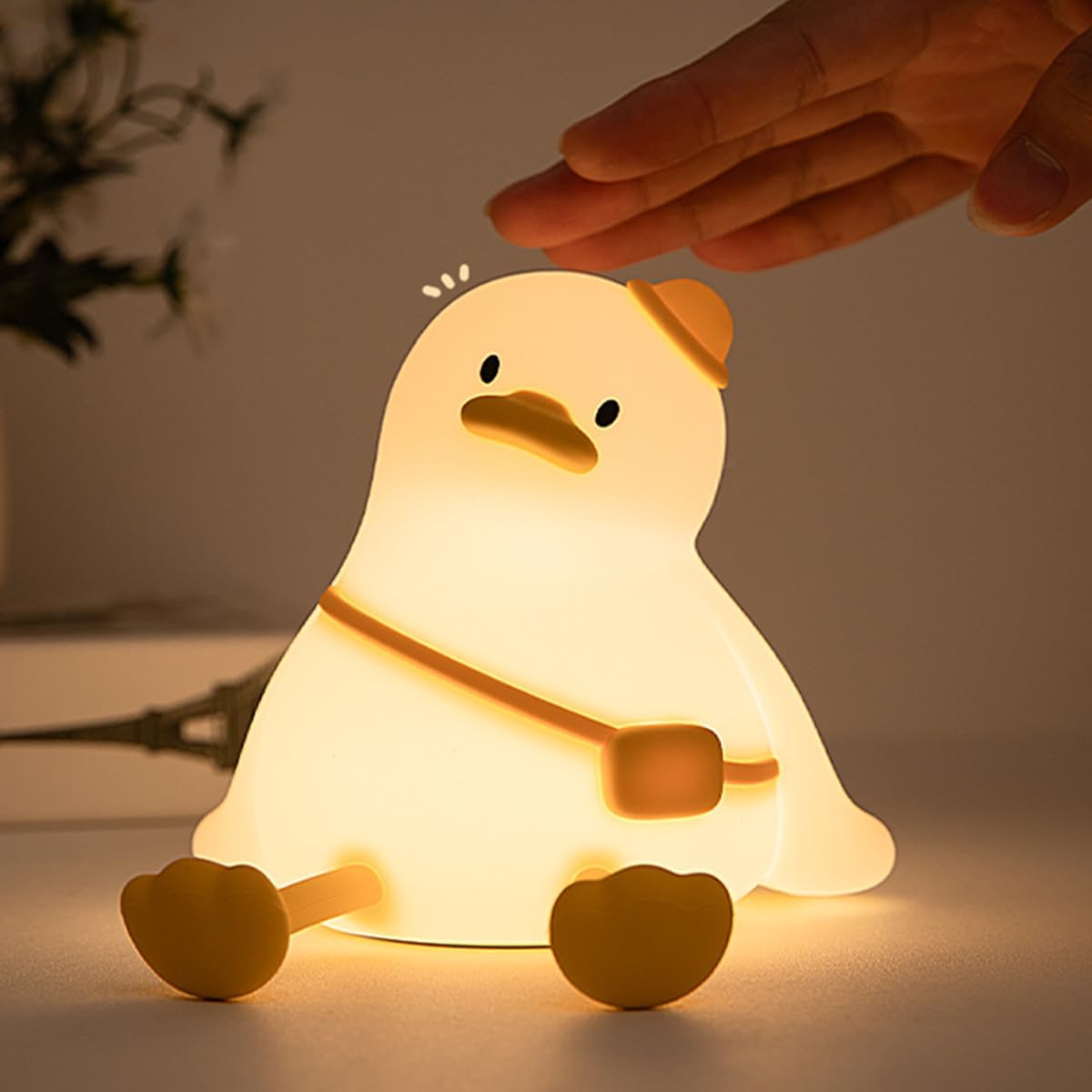 Duck Night Light for Kids 3 Levels Dimmable Silicone Animal Nursery Light, Adorable Rechargeable 30min Timmer Novelty Bedside Touch…