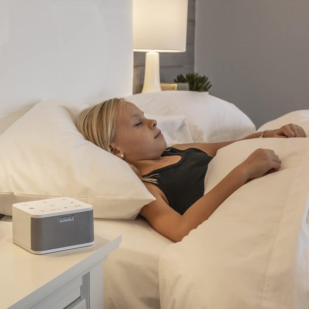 Serene Evolution 45 Sound Portable White Noise Machine - Sleep Sound Machine for Adults, Kids, Baby, Home, Office Privacy - White Noise…