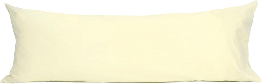 Sunflower Body Pillowcase 100% Cotton Long Pillow Cover/Case Envelope Closure 1 Pack, 20×54 inches Cream, Soft and Breathable