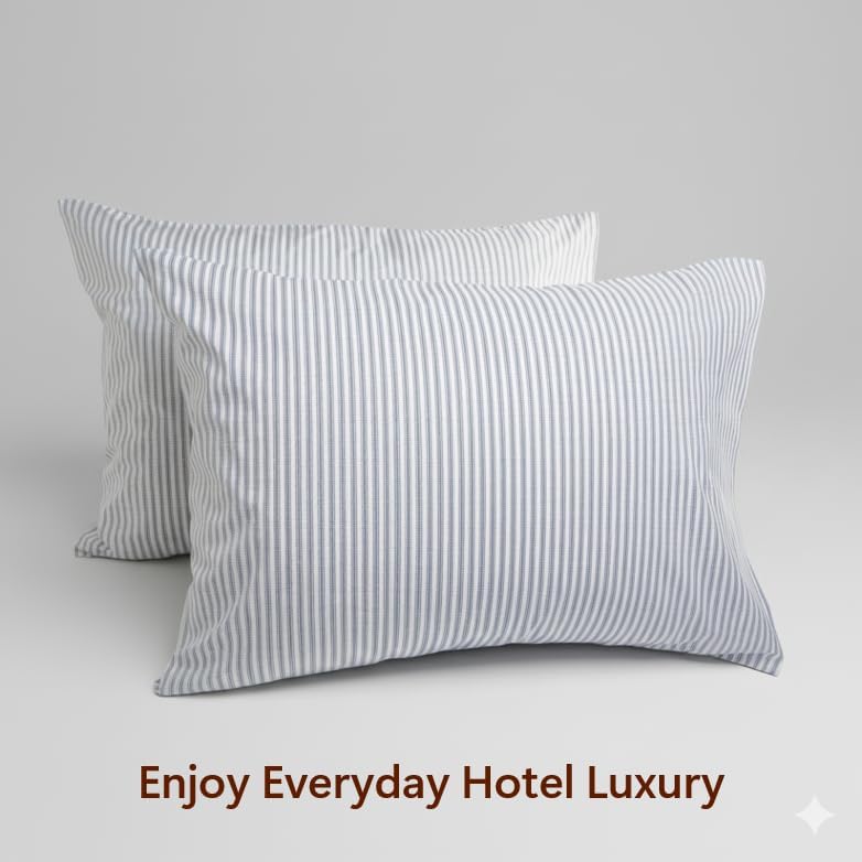 Perupima Peru Pima 415 Thread Count Percal King Pillowcases - 100% Peruvian Pima Cotton, 2 Piece (2 Pillowcases) - Cooling, Crisp, Hotel Qu…