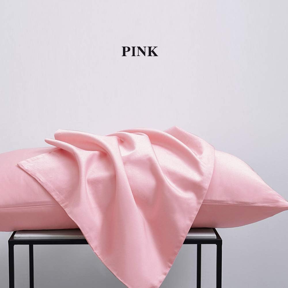 Ntbay King Pillowcase Set - 2 Pack Brushed Microfiber 20x36 Pillowcases - Soft, Wrinkle-Free, Fade-Resistant, Stain-Resistant, Pink Pillowc…