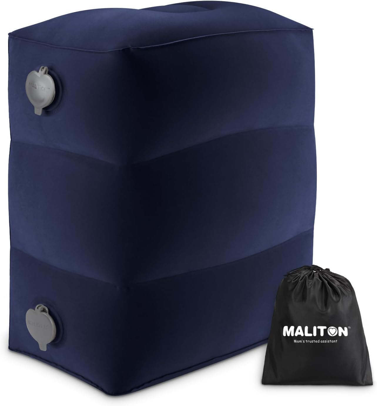 Maliton Inflatable Travel Foot Rest Pillow, Kids Airplane Bed, Adjustable Height Leg Pillow for Air Travel, Make a Flat Bed for Kids and…