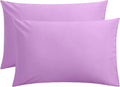 FLXXIE Pillow Cases Queen, Soft Microfiber Pillow Covers with Envelope Closure, Wrinkle Resistant Pillowcases, 2 Piece Set, 20x30, Lavender