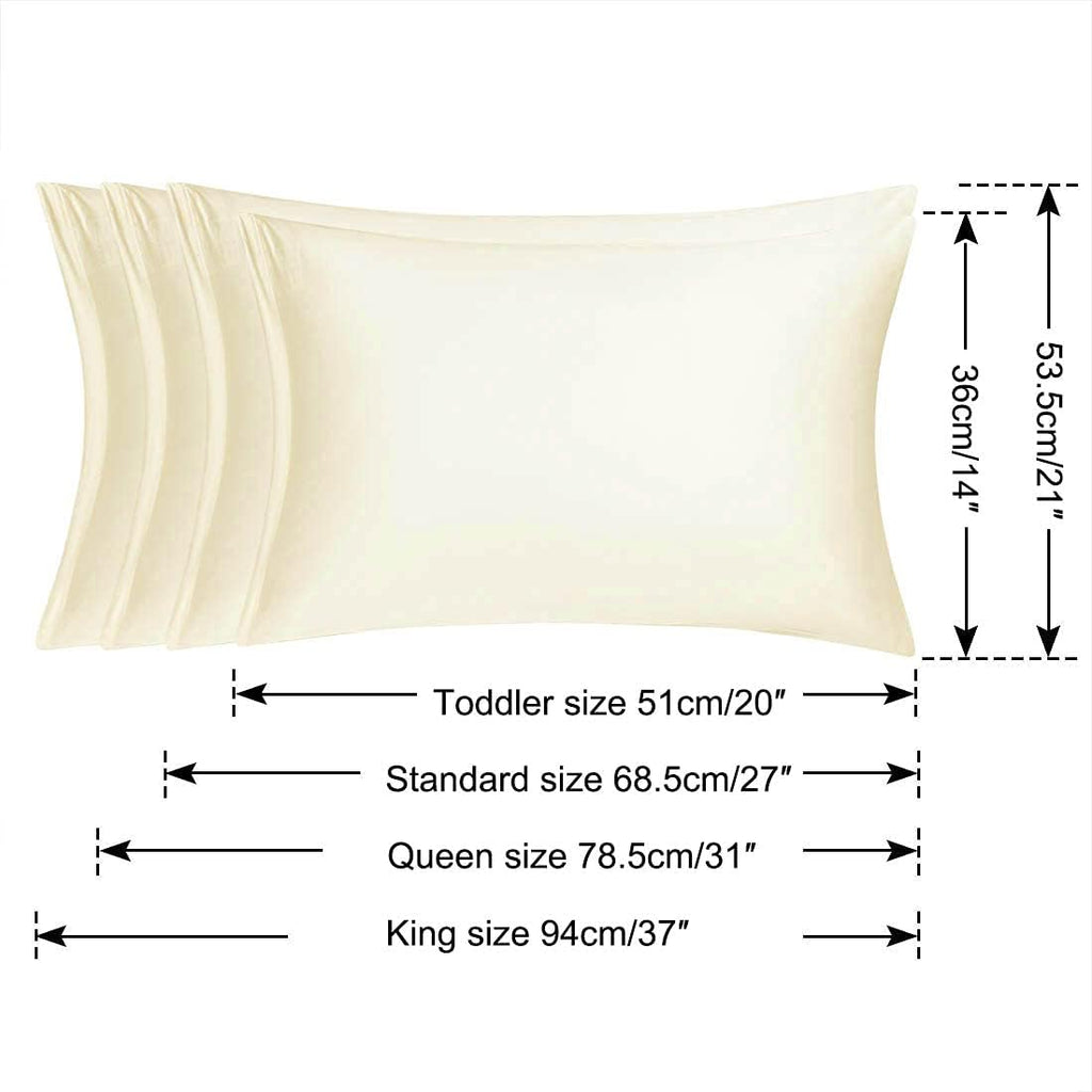 uxcell Queen Satin Pillowcase with Zipper, Super Soft and Luxury, Silky Pillow Cases Covers Set of 2, 21"x31", Pearl White