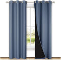 Nicetown 100% Blackout Curtains 84in Long, Pair of Energy Smart & Noise Blocking Out Drapes for Baby Room Window, Thermal Insulated Guest R…