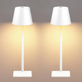 Yogaret White Cordless Table Lamp Set of 2 for Patio Restaurant Home Dinner Kitchen