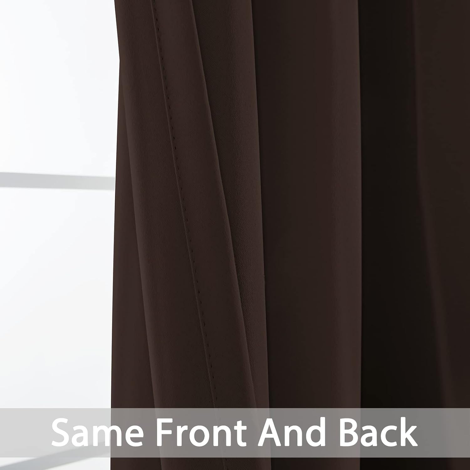 Yakamok Blackout Curtains for Bedroom 2 Panels Set 108 Inch Length Thermal Insulated Room Darkening Dark Black Out Drapery Grommet Window…