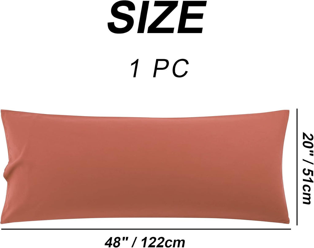 uxcell 100% Microfiber Body Pillow Cover | 1800 Thread Count Pillowcase | Soft Pillow Case with Envelope Closure | 90 GSM Ployester | No Wr…