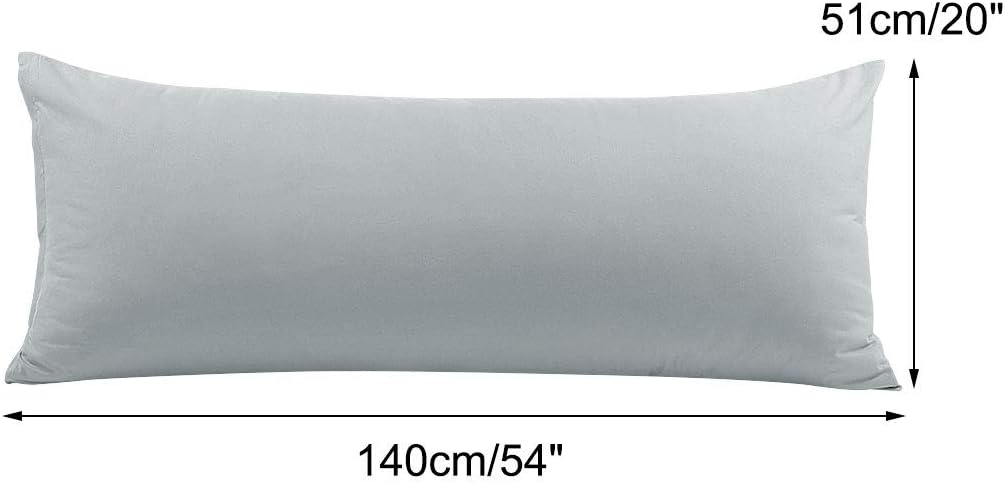 PiccoCasa Body Pillow Pillowcase with Zipper Closure, 110 GSM Brushed Microfiber Body Pillow Cover, Soft Long Pillow Cases for Body Pillows…