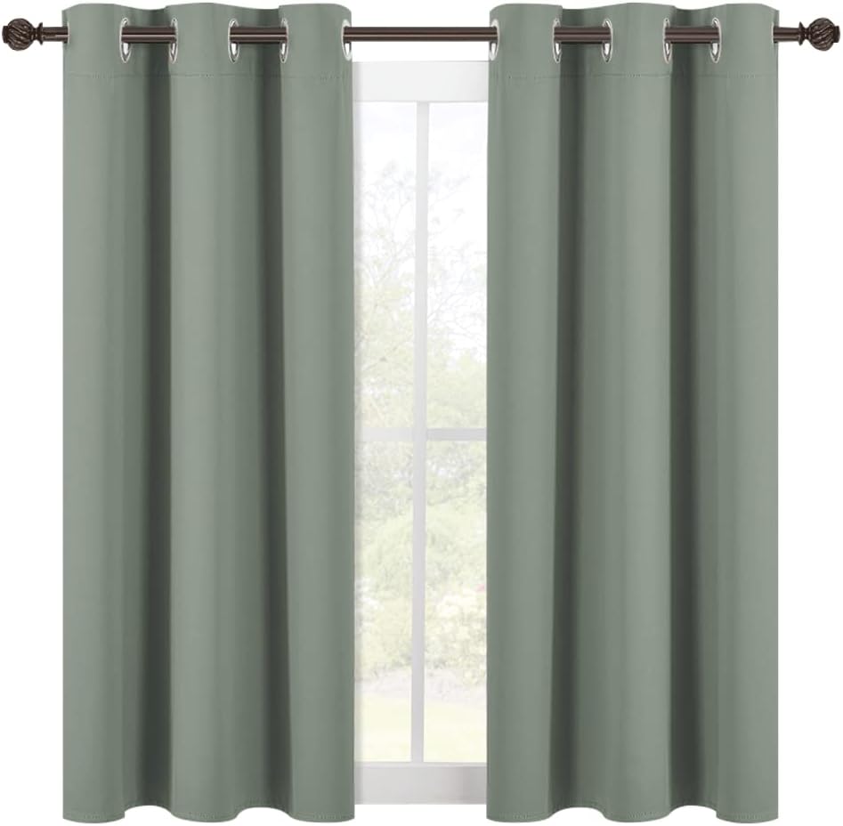 NICETOWN Modern Blackout Curtains Noise Reducing, Thermal Insulated and Privacy Room Darkening Drape Panels for Boy's Guest Room Door…