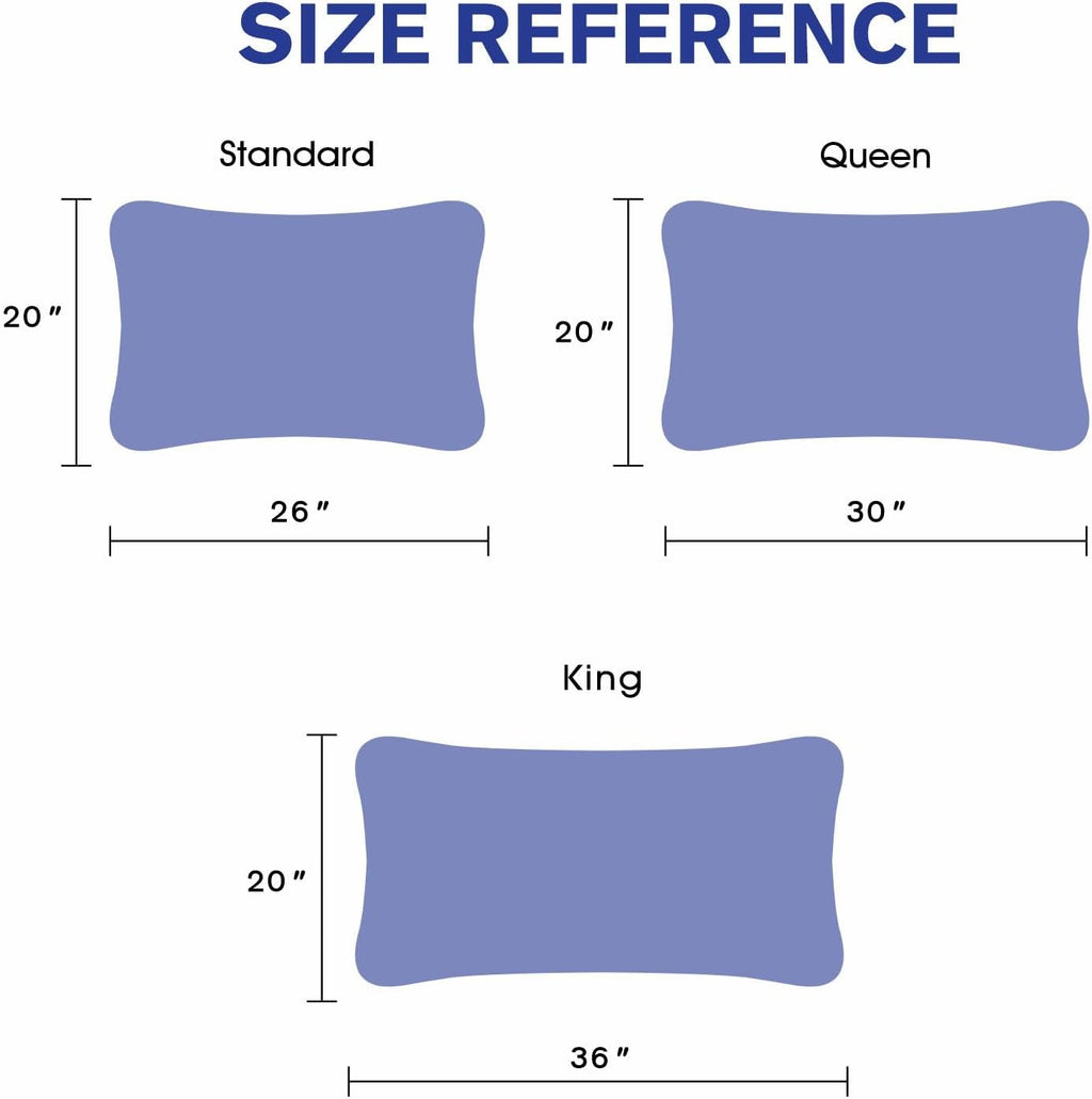 2 Pack Waterproof Pillow Protectors with Zipper Standard Size Zippered Pillow Case Protectors Hypoallergenic Bed Pillow Covers Encasement…