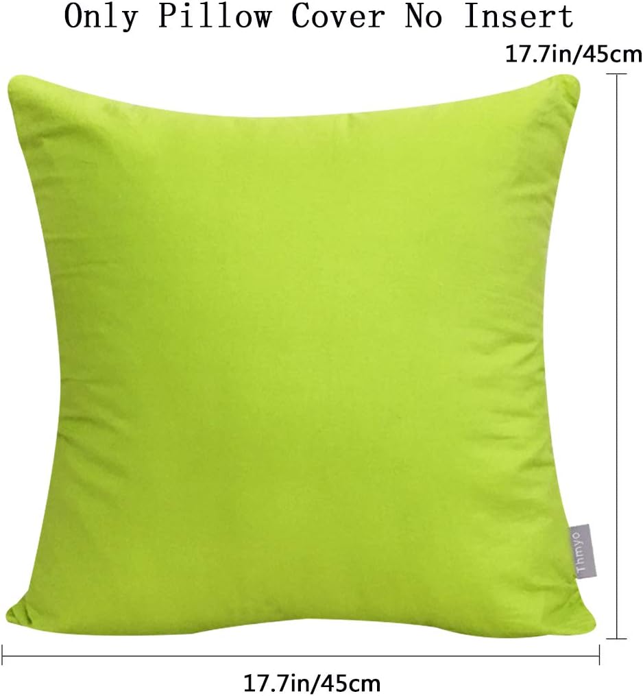 Thmyo 4-Pack 100% Cotton Comfortable Solid Decorative Throw Pillow Case, Square Cushion Cover Pillowcase Sublimation Blank Pillow Covers DI…