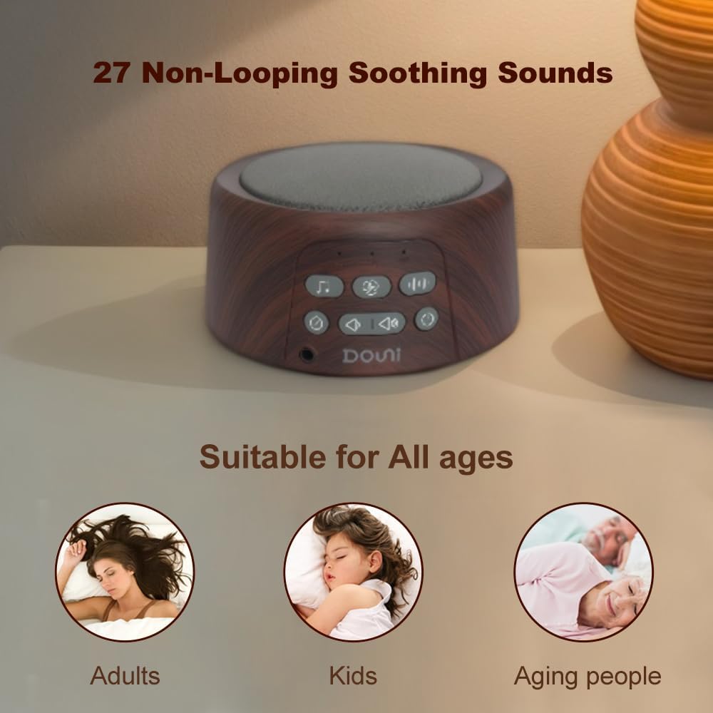 Douni White Noise Machine - Sleep Sound Machine with Soothing Sounds Timer & Memory Function for Sleeping & Relaxation, Sleep relaxation…