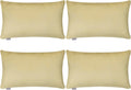 Thmyo 4-Pack 100% Cotton Lumbar Comfortable Solid Decorative Throw Pillow Case Rectangle Cushion Cover Pillowcase Sublimation Blank Pillow…