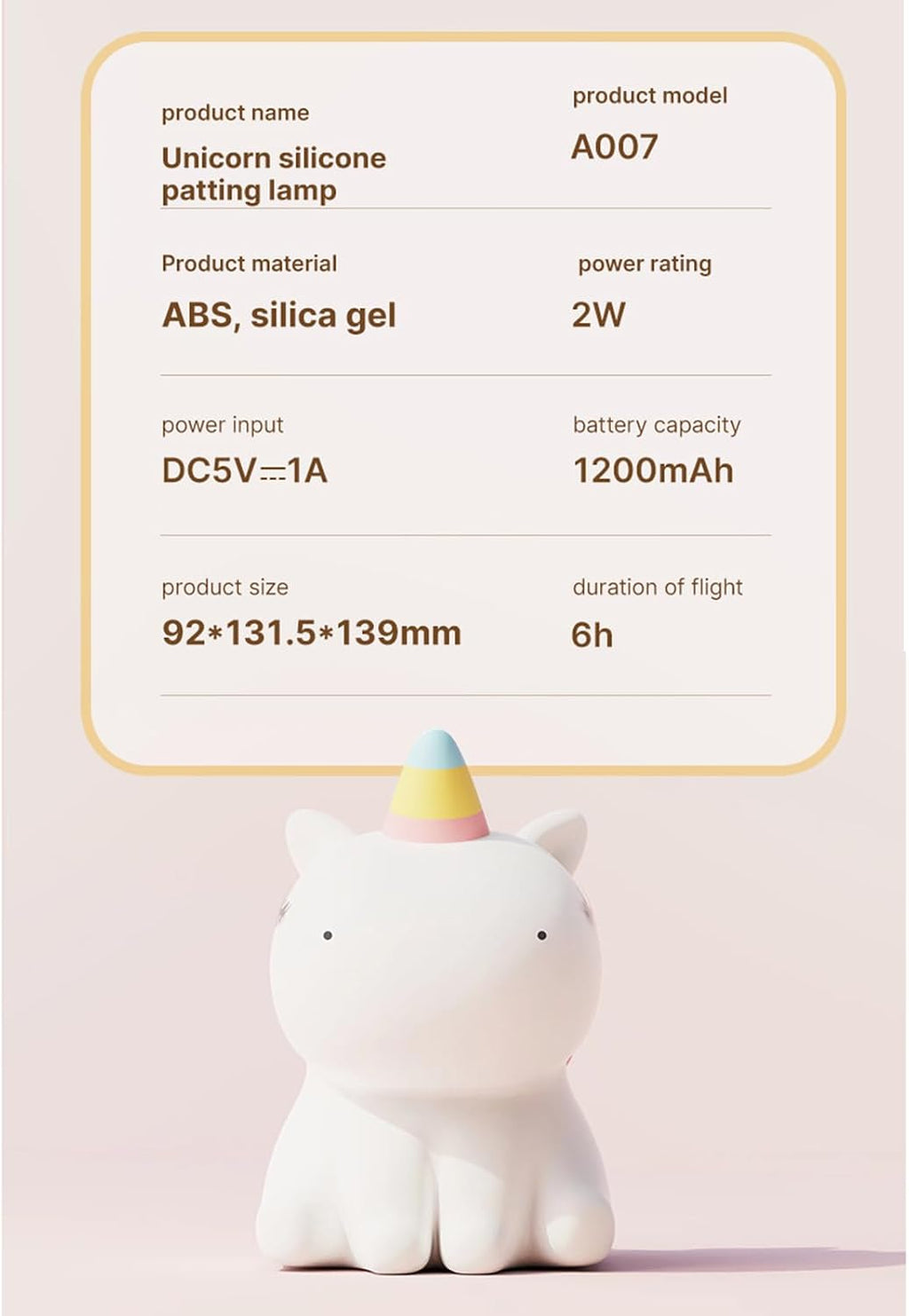 Unicorn Night Light for Kids, Silicone Baby Nursery Night Light Dimmable LED Unicorns Lamp Rechargeable Bedside Lamp Nightlight Unicorn…