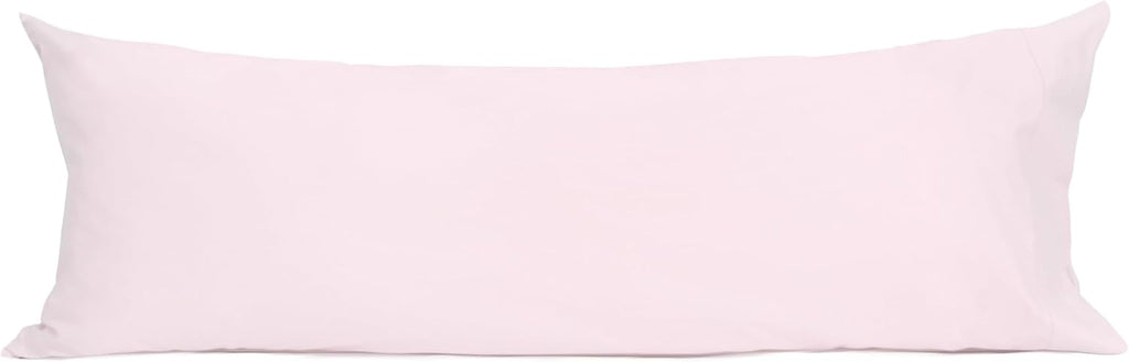Sunflower Body Pillowcase 100% Cotton Long Pillow Cover/Case Envelope Closure 1 Pack, 20×54 inches Light Pink, Soft and Breathable