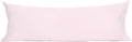 Sunflower Body Pillowcase 100% Cotton Long Pillow Cover/Case Envelope Closure 1 Pack, 20×54 inches Light Pink, Soft and Breathable