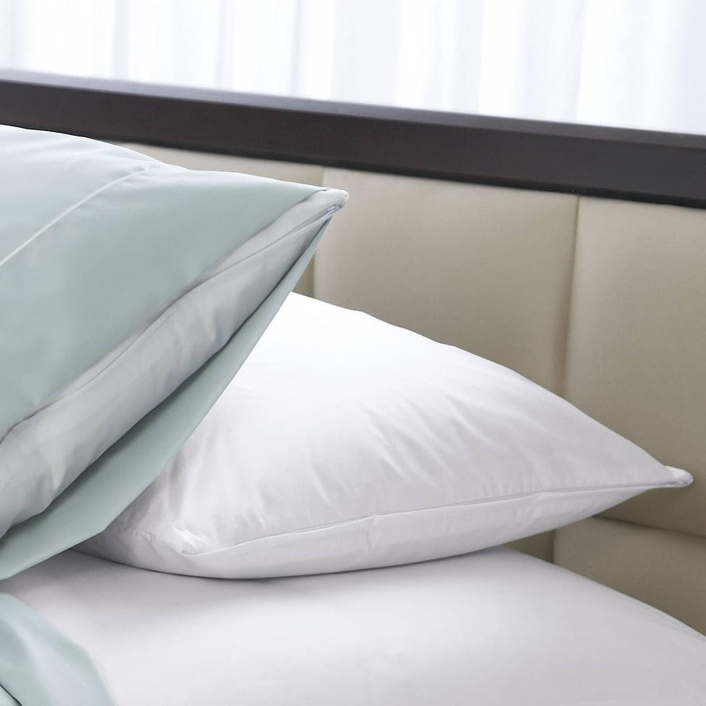 Cuddledown Allergen Barrier Pillow Protector Set | 4.99 Micron | 100% Cotton | Oeko-TEX Standard 100 Certified | Set of Two | Queen