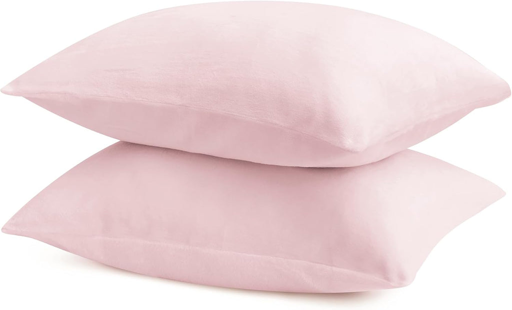 Bedelite Flannel Pillowcases Standard Set of 2, Super Soft Fleece Pillow Case Cover with Zipper for Bedroom, Sofa, Couch, Luxury Cozy Fuzzy…