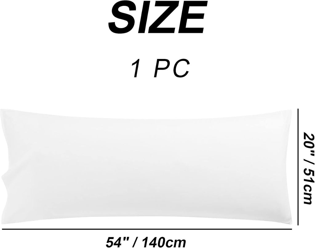 uxcell 100% Microfiber Body Pillow Cover | 1800 Thread Count Pillowcase | Soft Pillow Case with Envelope Closure | 90 GSM Ployester | No Wr…