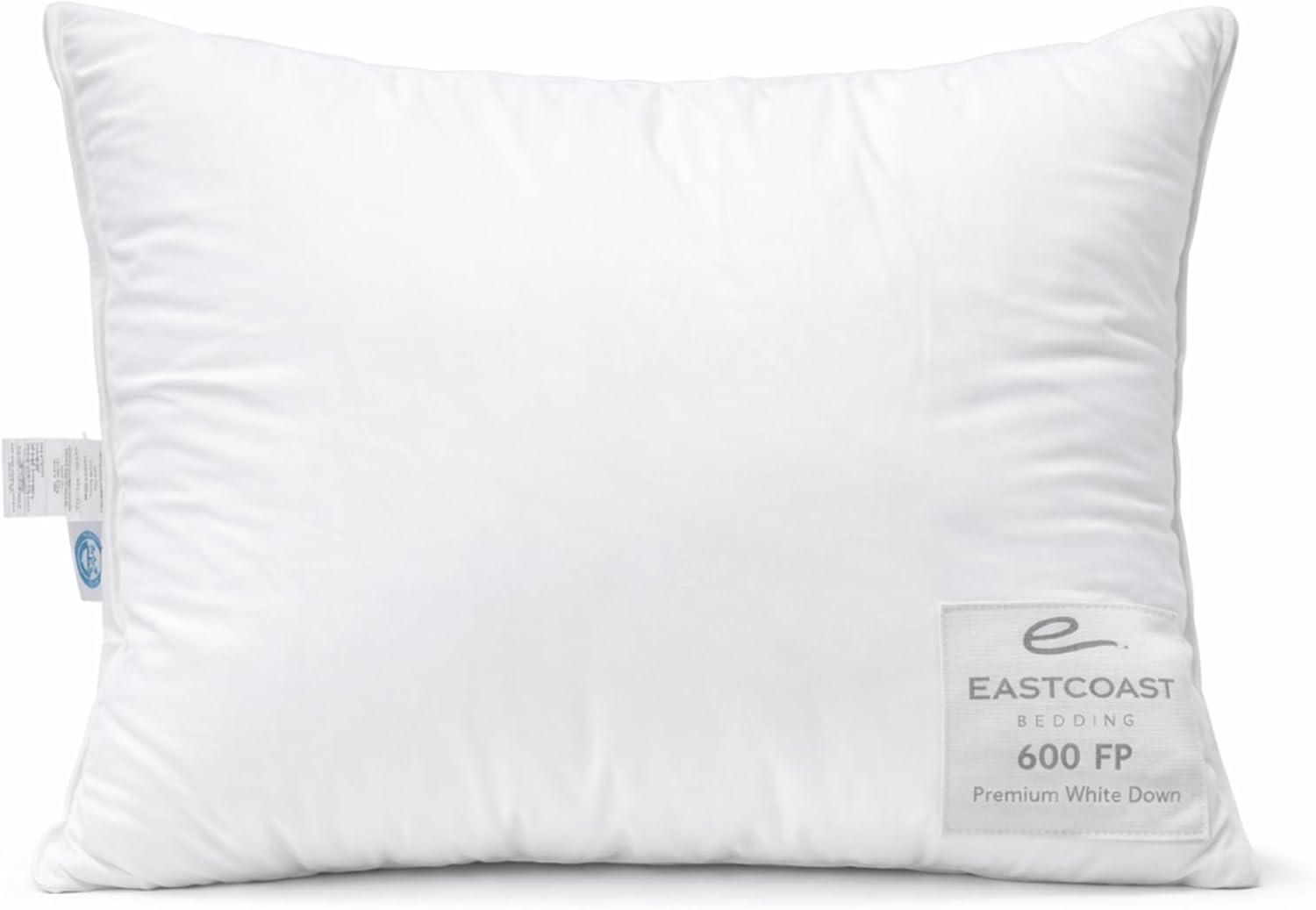 East Coast Bedding 100% White Down Pillow, No Feathers, Made in USA, 600 Fill Power, 400 Thread Count Cotton Shell, Medium Loft, King…