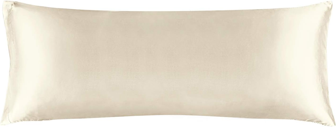 Bedelite Satin Body Pillow Cover, Super Soft and Cooling Body Pillow Pillowcase for Hair and Skin, Breathable Silky Full Long Pillowcase Co…